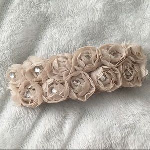 💎 Pink rhinestone floral hair clip